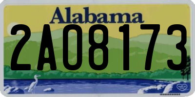 AL license plate 2AO8173