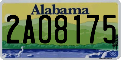 AL license plate 2AO8175
