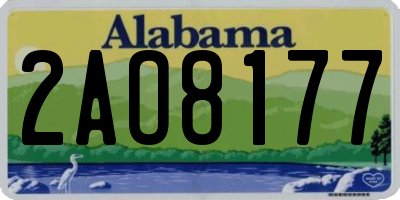 AL license plate 2AO8177