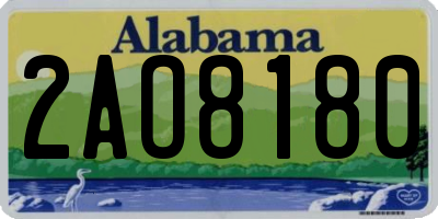 AL license plate 2AO8180