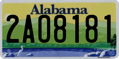 AL license plate 2AO8181