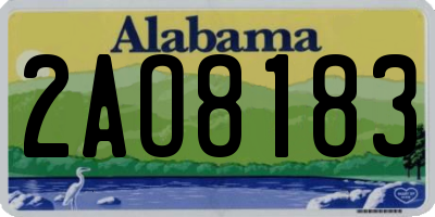 AL license plate 2AO8183