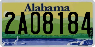 AL license plate 2AO8184