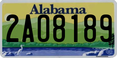 AL license plate 2AO8189