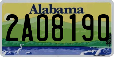 AL license plate 2AO8190