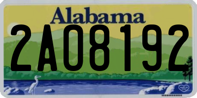 AL license plate 2AO8192