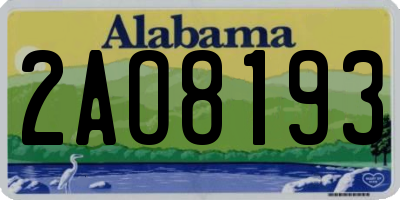 AL license plate 2AO8193