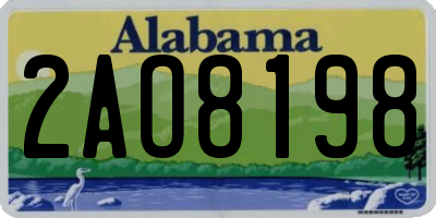 AL license plate 2AO8198
