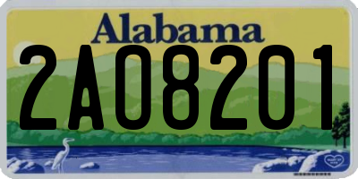 AL license plate 2AO8201