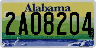 AL license plate 2AO8204