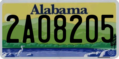 AL license plate 2AO8205