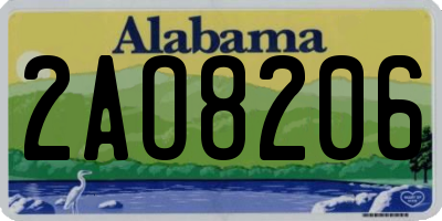 AL license plate 2AO8206