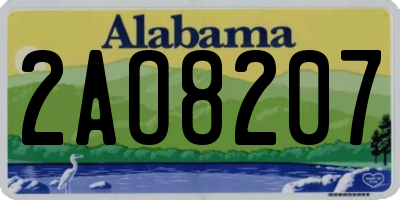 AL license plate 2AO8207
