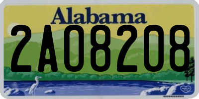 AL license plate 2AO8208