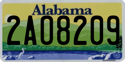 AL license plate 2AO8209