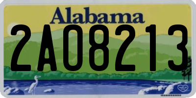 AL license plate 2AO8213