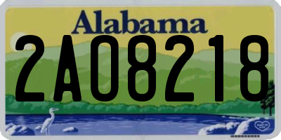 AL license plate 2AO8218