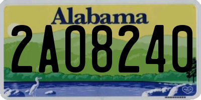 AL license plate 2AO8240