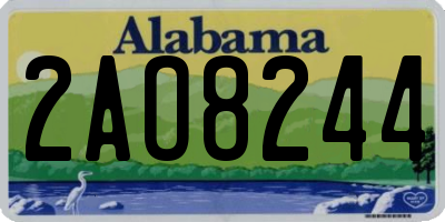 AL license plate 2AO8244