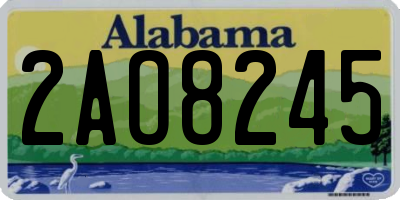AL license plate 2AO8245