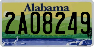 AL license plate 2AO8249