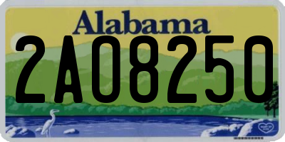 AL license plate 2AO8250