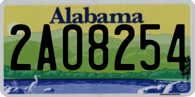 AL license plate 2AO8254