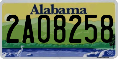 AL license plate 2AO8258