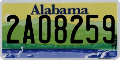 AL license plate 2AO8259