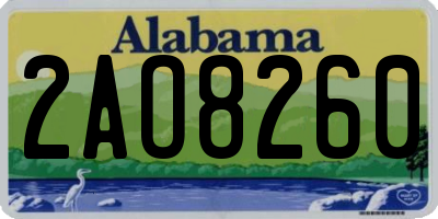 AL license plate 2AO8260