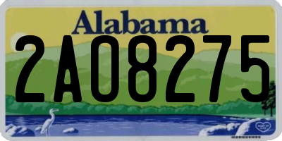 AL license plate 2AO8275
