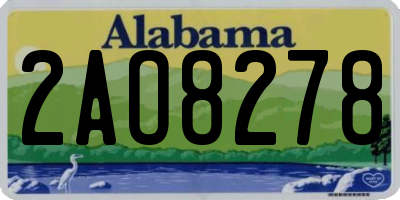 AL license plate 2AO8278