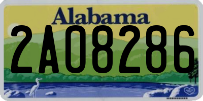 AL license plate 2AO8286