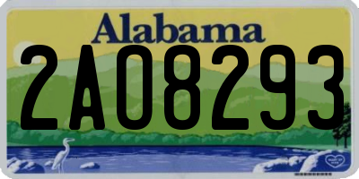 AL license plate 2AO8293