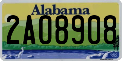 AL license plate 2AO8908