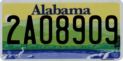 AL license plate 2AO8909