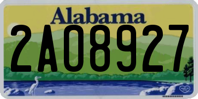AL license plate 2AO8927