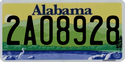 AL license plate 2AO8928