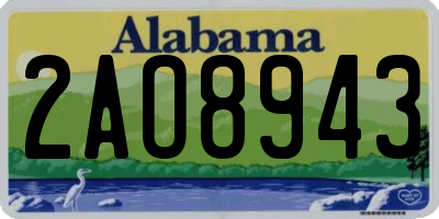 AL license plate 2AO8943