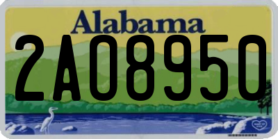AL license plate 2AO8950