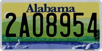 AL license plate 2AO8954