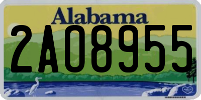 AL license plate 2AO8955