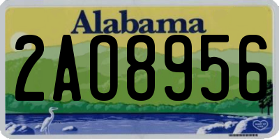 AL license plate 2AO8956