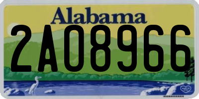 AL license plate 2AO8966