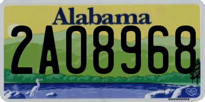 AL license plate 2AO8968