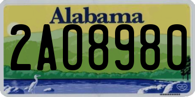 AL license plate 2AO8980