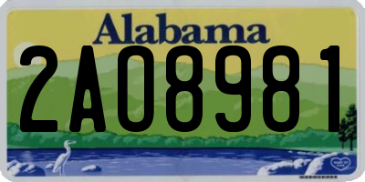 AL license plate 2AO8981