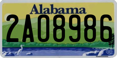 AL license plate 2AO8986