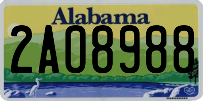 AL license plate 2AO8988