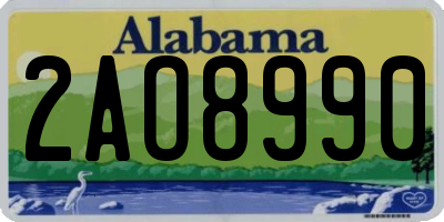 AL license plate 2AO8990